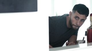 Forbidden stepson and daddy doggystyle bareback pounding