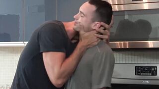Cute twink bareback doggystyle ravaged by tattooed stepdad