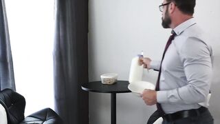 Handsome daddy seduced by cute stepson bareback ass drilling