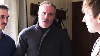 Wild stepdad taboo bareback fucked in forbidden threesome