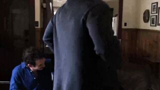 Wild stepdad taboo bareback fucked in forbidden threesome