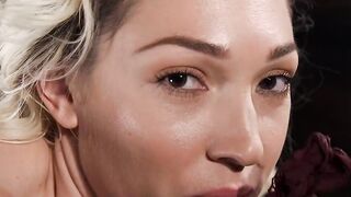 Machine slides in pussy of blonde babe Lily LaBeau