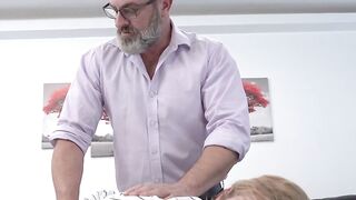 Bearded step daddy raw penetrates his stepson missionary style
