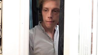 Twink takes it in the ass doggy bareback after blowjob Hoe 2
