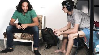 Gay stepdad rims twinks ass before threesome anal fucking Hoe 2