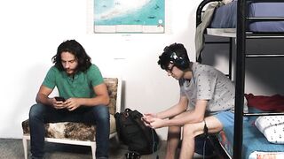 Gay stepdad rims twinks ass before threesome anal fucking Hoe 2