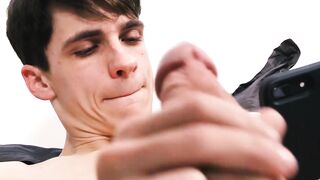 Stepdaddy plays around with stepsons butt and jerks him off Hoe 2