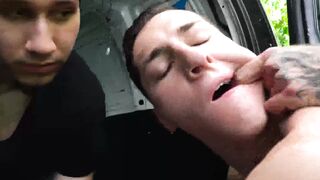 Bound stepson gets raw fucked by his hunky stepdad outdoors Hoe 2