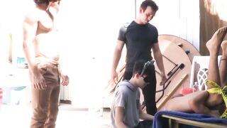 Bound homo offers his ass instead of treats for Halloween Hoe 2