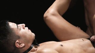 Master Dillion Stone spat on the boy's hole and inserted his dick inside with rabid e