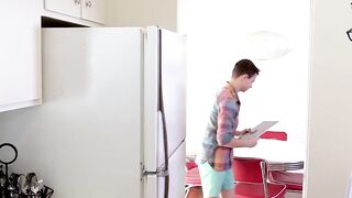 Tall and hunky stepdad barebacked hard by his young stepson