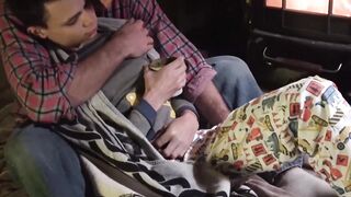 Young stepson enjoys hot chocolate and bareback fucking