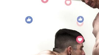 Alluring Brody Kayman masturbates while I caress my hairy ass