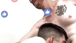 Alluring Brody Kayman masturbates while I caress my hairy ass
