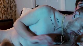 Barebacking this twink Canyon Cole until he ejects hot cum to his slim body