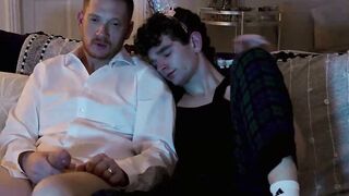 Barebacking this twink Canyon Cole until he ejects hot cum to his slim body