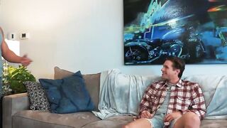 Brunette Shae Reynolds worships muscular stud Jax Thirios nice body and big cock