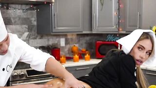 Oiled Khloe Kapri loves anal and blowing