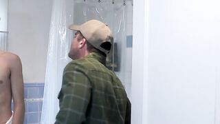 Squeaky clean after shower stepson gets fucked by his dad Hoe 2