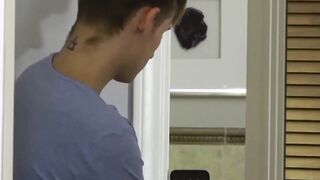 Twink stepson spied on his stepdad and takes his raw cock Hoe 2