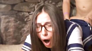 TEACH SCHOOLGIRL IN SHORT SKIRT ANAL CREAMPIE