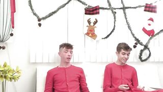 Tempting twink Levi Rhodes shoots out cum after preparing for their photoshoot