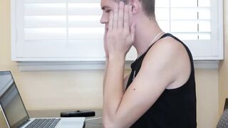 Athletic bodied Jax Thirio distracts his stepson by sucking his dick
