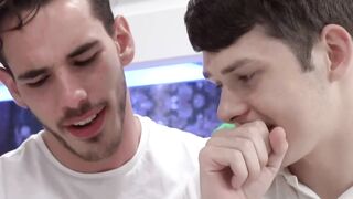 My stepsons Dakota Lovell and Gabriel are touching each other so I joined them
