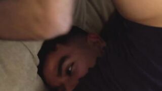 My stepcousin Tim Hanes zipped me in my sleeping bag and fed me his cock