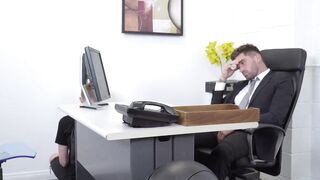 My blonde stepson Braden Taylor isnt doing his homework so I made him suck my throbbi