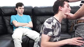 Bisexual guys Dakota and Jack devour Greg McKeons commanding dick