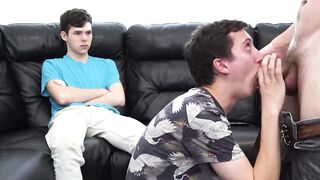 Bisexual guys Dakota and Jack devour Greg McKeons commanding dick