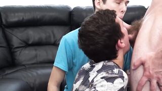 Bisexual guys Dakota and Jack devour Greg McKeons commanding dick