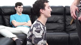 Bisexual guys Dakota and Jack devour Greg McKeons commanding dick