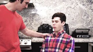 I inject my massive cock in Dakota Lovells mouth after I put my fingers in his mouth