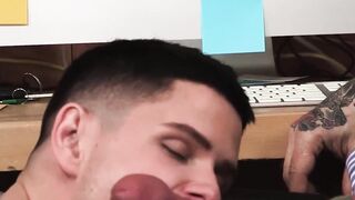 Etched hottie Jack Dixon marks Dylan Hayes asshole as his cocks territory