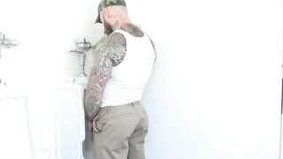 Crystal eyed Dylan Hayes licks Jack Dixon hairy armpits and get on his knees for a bl