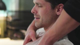 Handsome Devin Franco relives his stress by having a sexual massage with a hot cowork