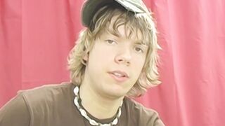 Interviewed young twink Chris Martinson masturbates and cums