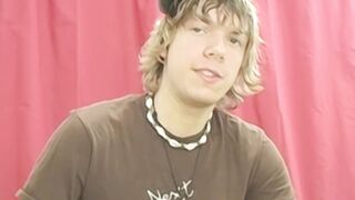 Interviewed young twink Chris Martinson masturbates and cums