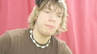 Interviewed young twink Chris Martinson masturbates and cums