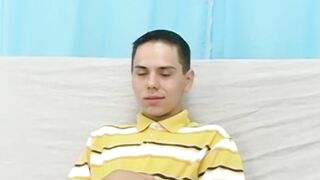 Petite Latino twink Cody Ethan wanks off after photoshoot