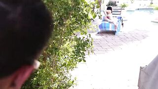My stepsis chilling by the pool b4 fuck Hoe 2