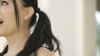 Gorgeous TS stepdaughter analed by black stepdad