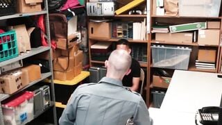 Security officer destroys young Latino shoplifters ass Hoe 3