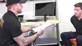 Hot tattooed guard Jeremiah Cruze creampied in the ass by troublemaker Ty Roderick