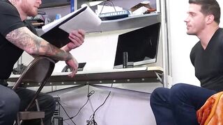 Hot tattooed guard Jeremiah Cruze creampied in the ass by troublemaker Ty Roderick