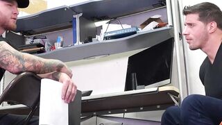 Hot tattooed guard Jeremiah Cruze creampied in the ass by troublemaker Ty Roderick