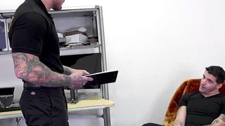 Delinquent perp Ty Roderick intensely drills blonde guard to get away from his charge