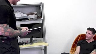 Delinquent perp Ty Roderick intensely drills blonde guard to get away from his charge